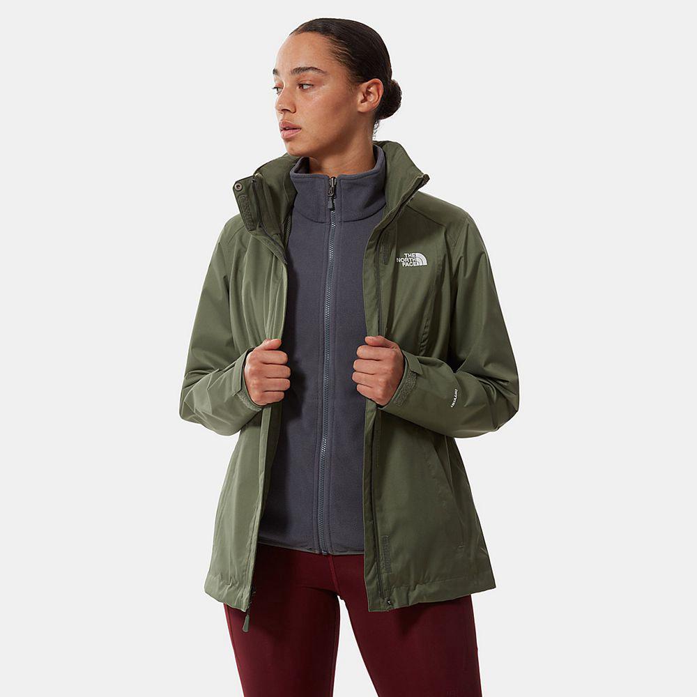 The North Face Evolve Ii Triclimate® Γυναικεια Αδιάβροχο Μπουφάν - Πρασινο (XGVI45360)